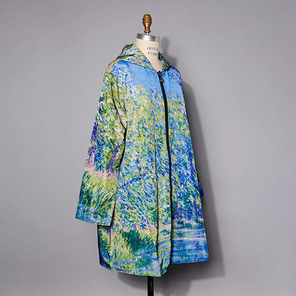 Reversible Claude Monet Landscape Raincoat