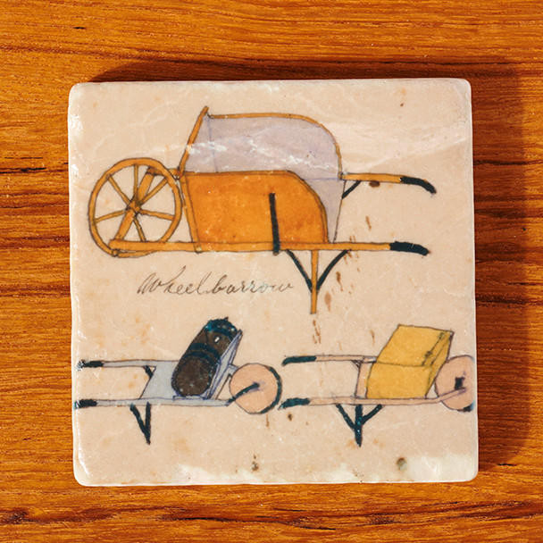 The Painted Lily Lapp Wheelbarrow Tile by The Painted Lily