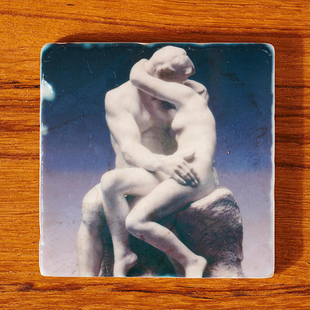 The Painted Lily Greber The Kiss after Rodin Tile by The Painted Lily
