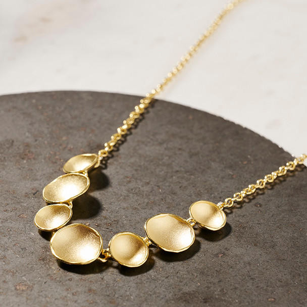 Sarah Richardson Jewelry Seven Gold Dishy Pods Necklace 