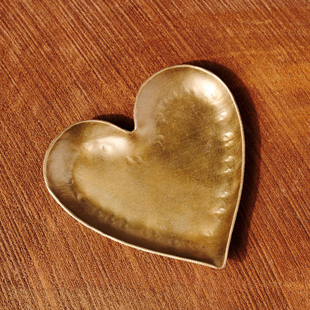  Forged Iron Heart Trinket Tray (Brass) 