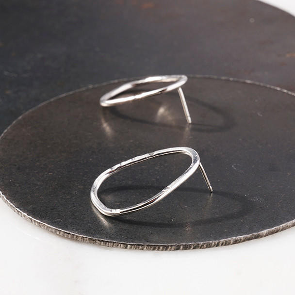  Sterling Large Circle Studs by Niki Leist 