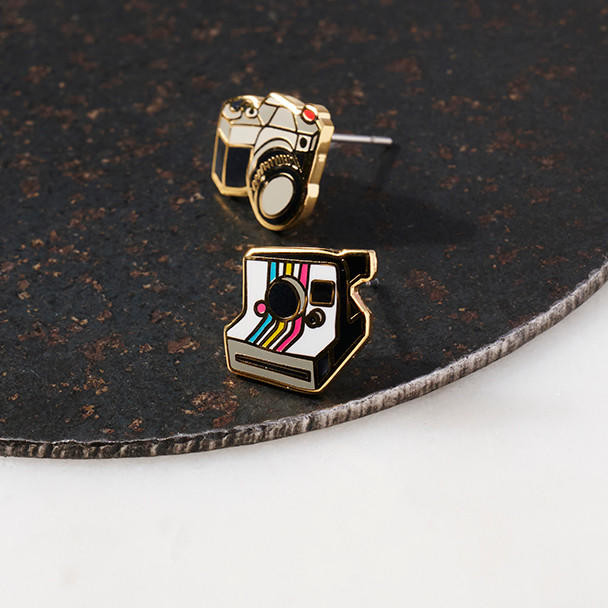  Mismatched Camera Earrings 