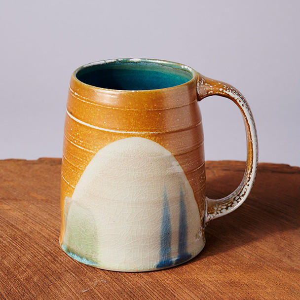 Samantha Bartlett Tri Color Salt-Fired Beer Mug by Samantha Bartlett 