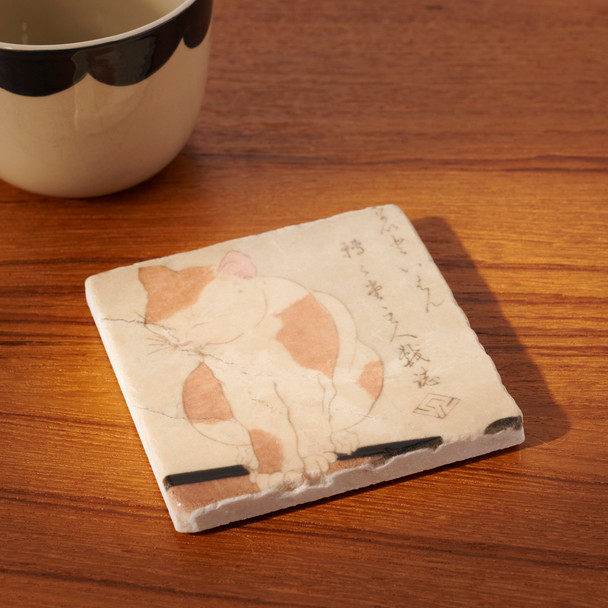 Yoshitoshi Cat Tile by The Painted Lily