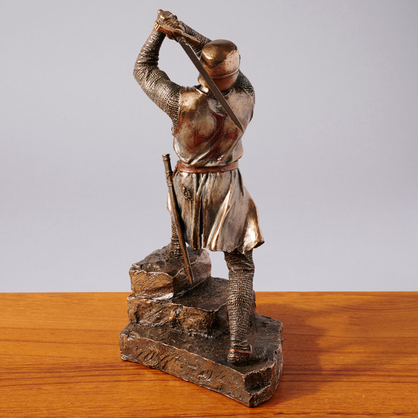 12" Resin "Knights Templar on Stairs with Sword" Reproduction