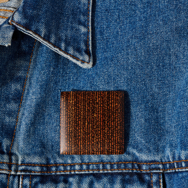 Square Rare Wood Pin