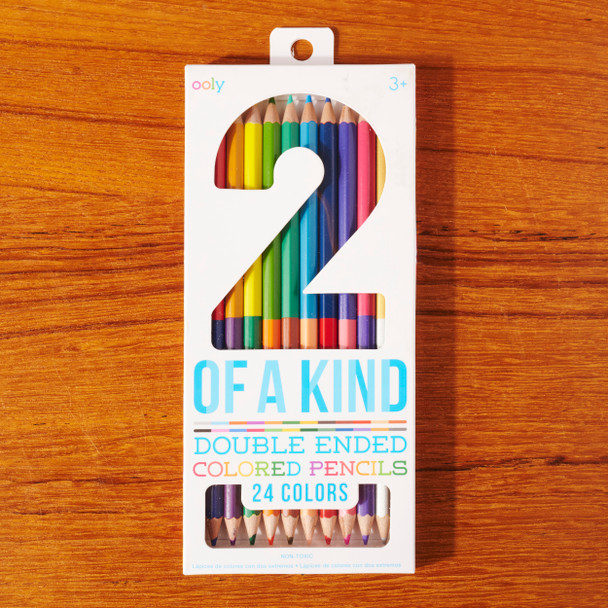 2 of a Kind Double-Ended Colored Pencils - Set of 12