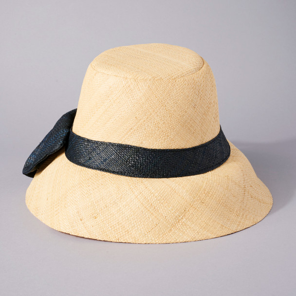 Cara Straw Hat with Black Big Bow