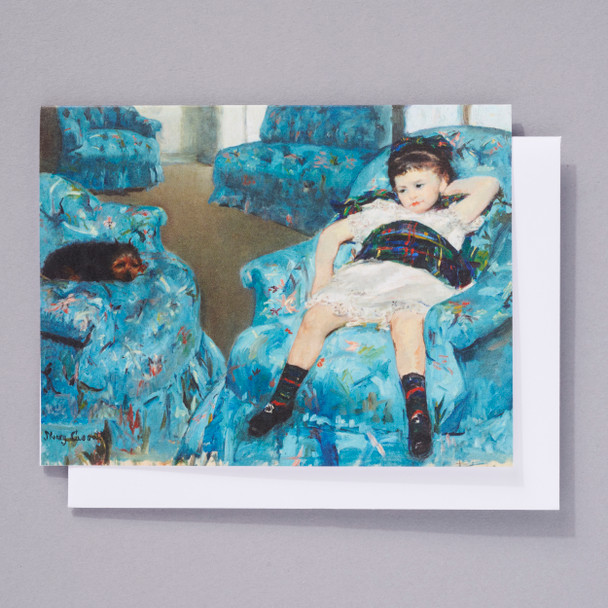 Mary Cassatt Little Girl in a Blue Armchair Notecard