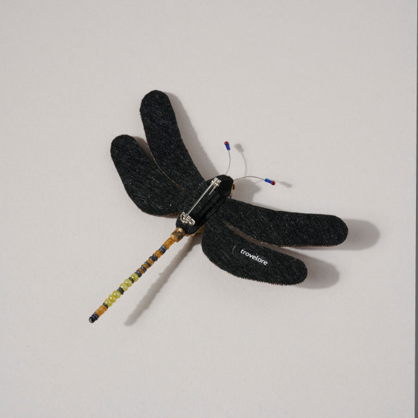 Embroidered & Beaded Large Hawker Dragonfly Pin