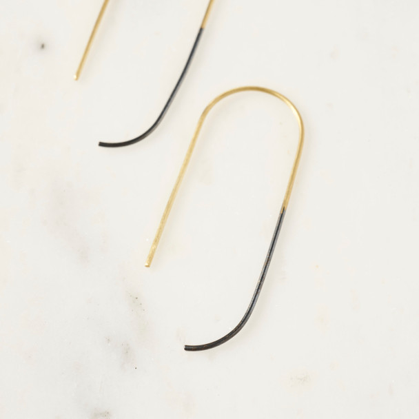 Ombre Loop Hook Long Earrings