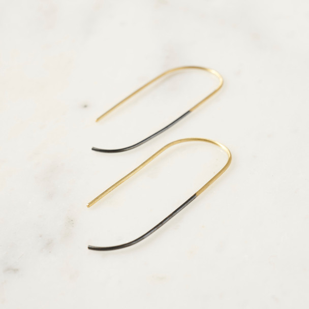 Ombre Loop Hook Long Earrings