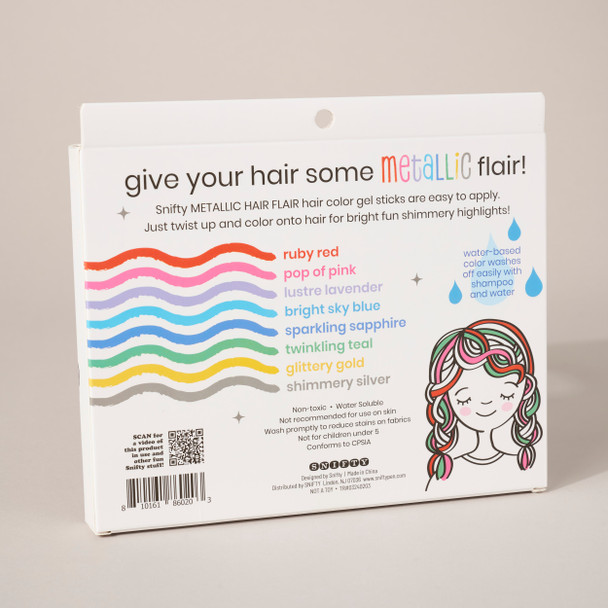 Hair Flair - Metallic Hair Color Gel Sticks Set of 8