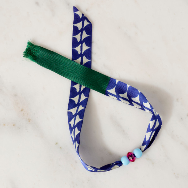 Silk Wrap Bracelet with Beads