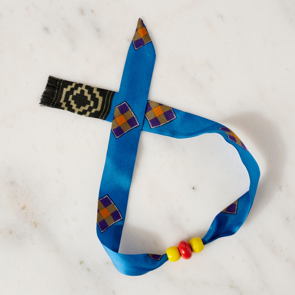 Silk Wrap Bracelet with Beads