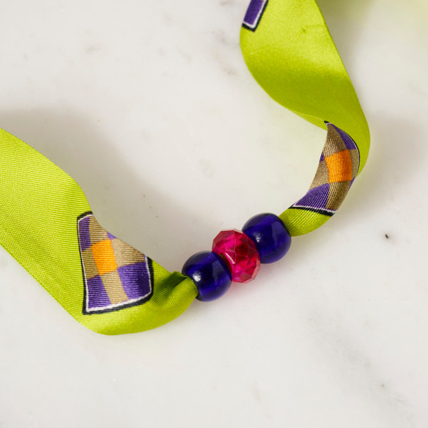 Silk Wrap Bracelet with Beads