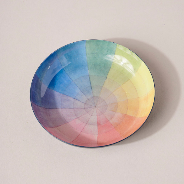 Round Enamel Tray - Vintage Colour Wheel