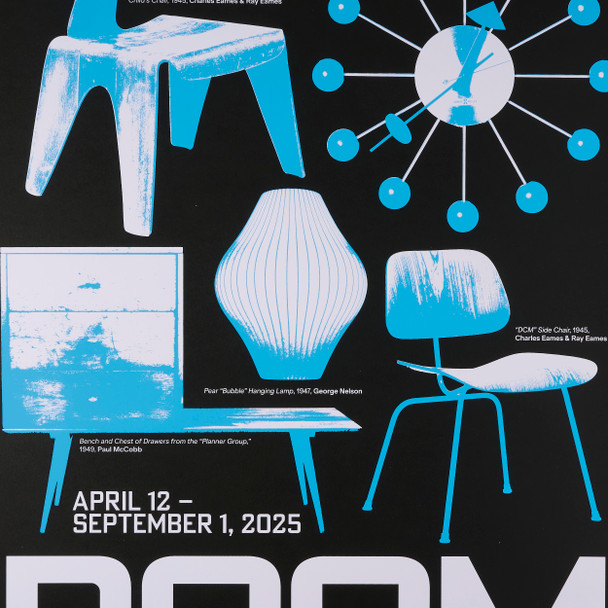 BOOM Art & Design in the 1940s 24" x 36" Screenprint Exhibition Poster