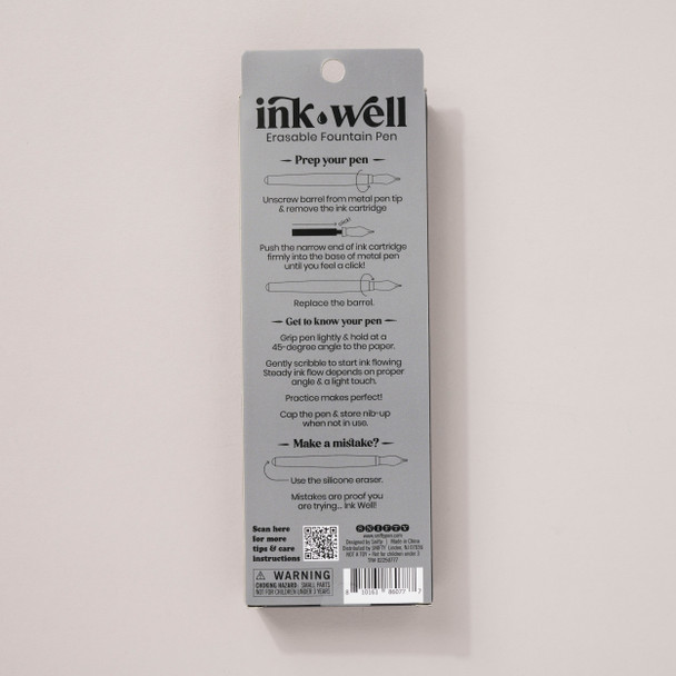 Ink Well Erasable Fountain Pen - Black/Gray