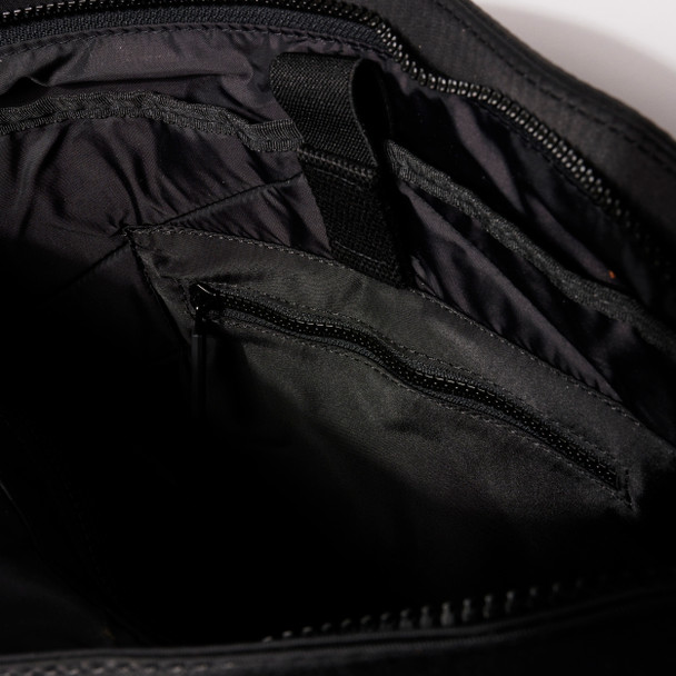 Moorgate Nylon Large Messenger in Black Monochrome
