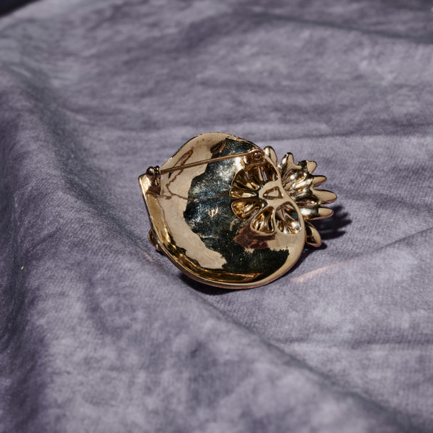 Lily Pad Wink Brooch by Margaretta Fox