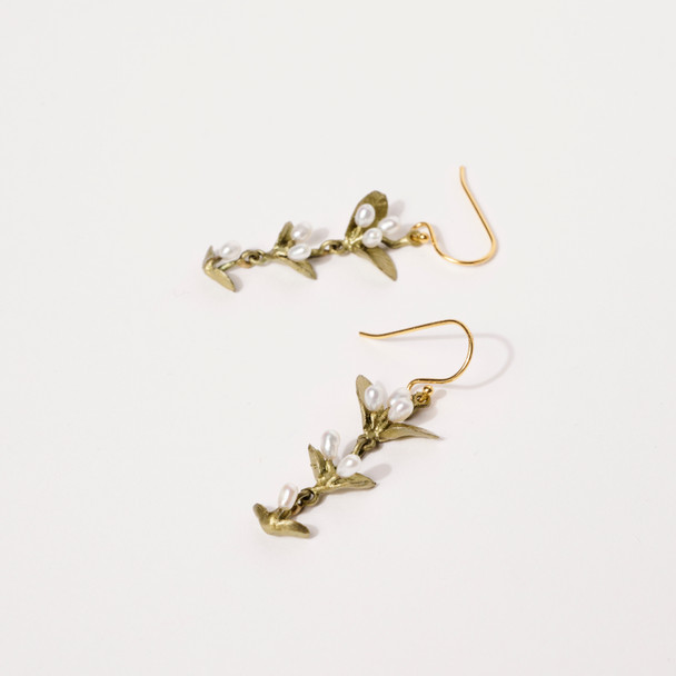 Bronze Spring Vine Dangle Earrings