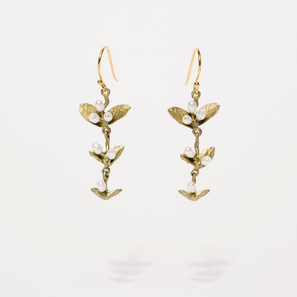 Bronze Spring Vine Dangle Earrings