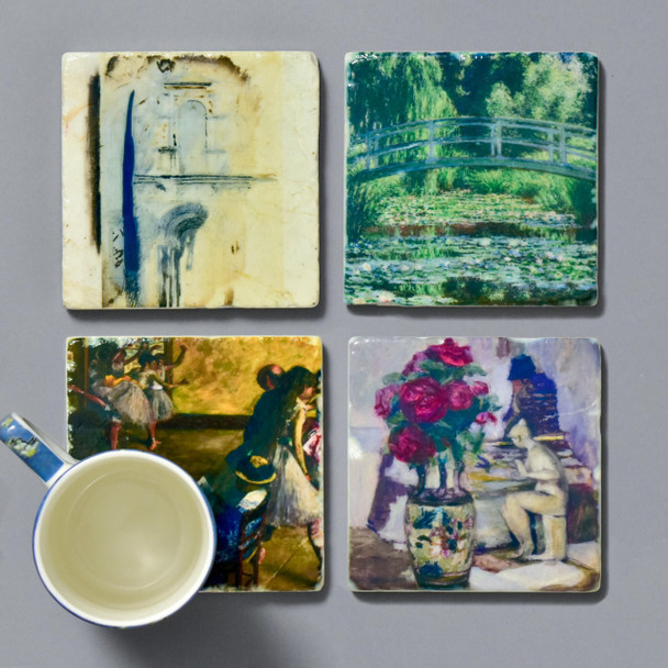 The Painted Lily Monet The Japanese Footbridge and the Water Lily Pool, Giverny Tile by The Painted Lily