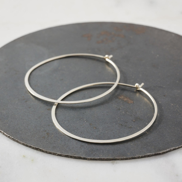 Large Sterling Silver Hoop Earrings by Susan Rifkin