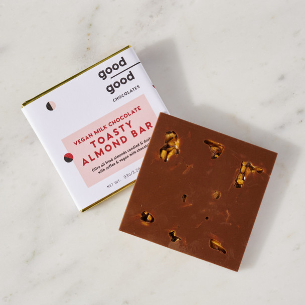 Vegan Toasty Almond Chocolate Bar by goodgood