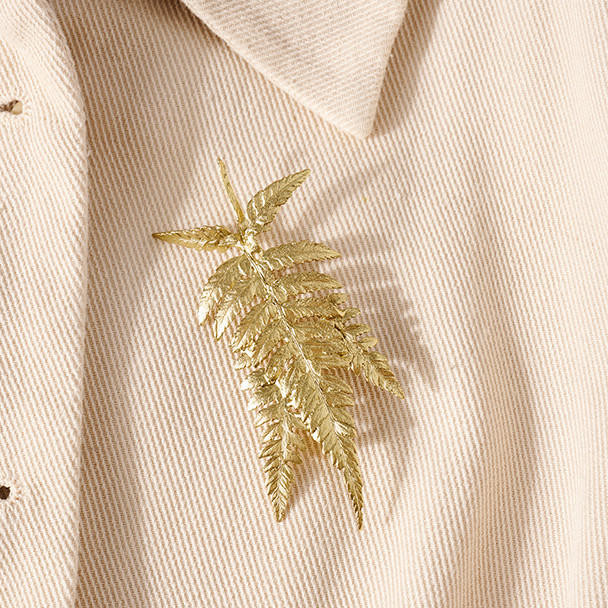 Michael Michaud Bronze Fern Pin
