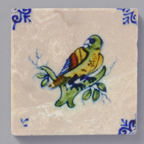 Dutch Tile Parrot by The Painted Lily