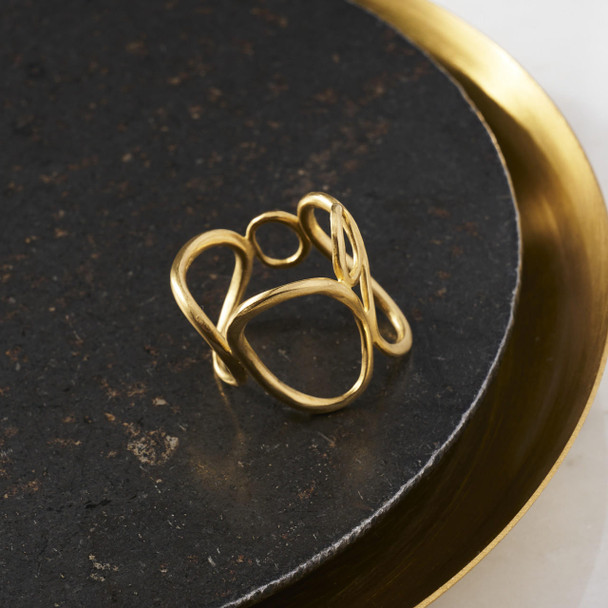 K/LLER Collection Multi Ellipse Brass Ring