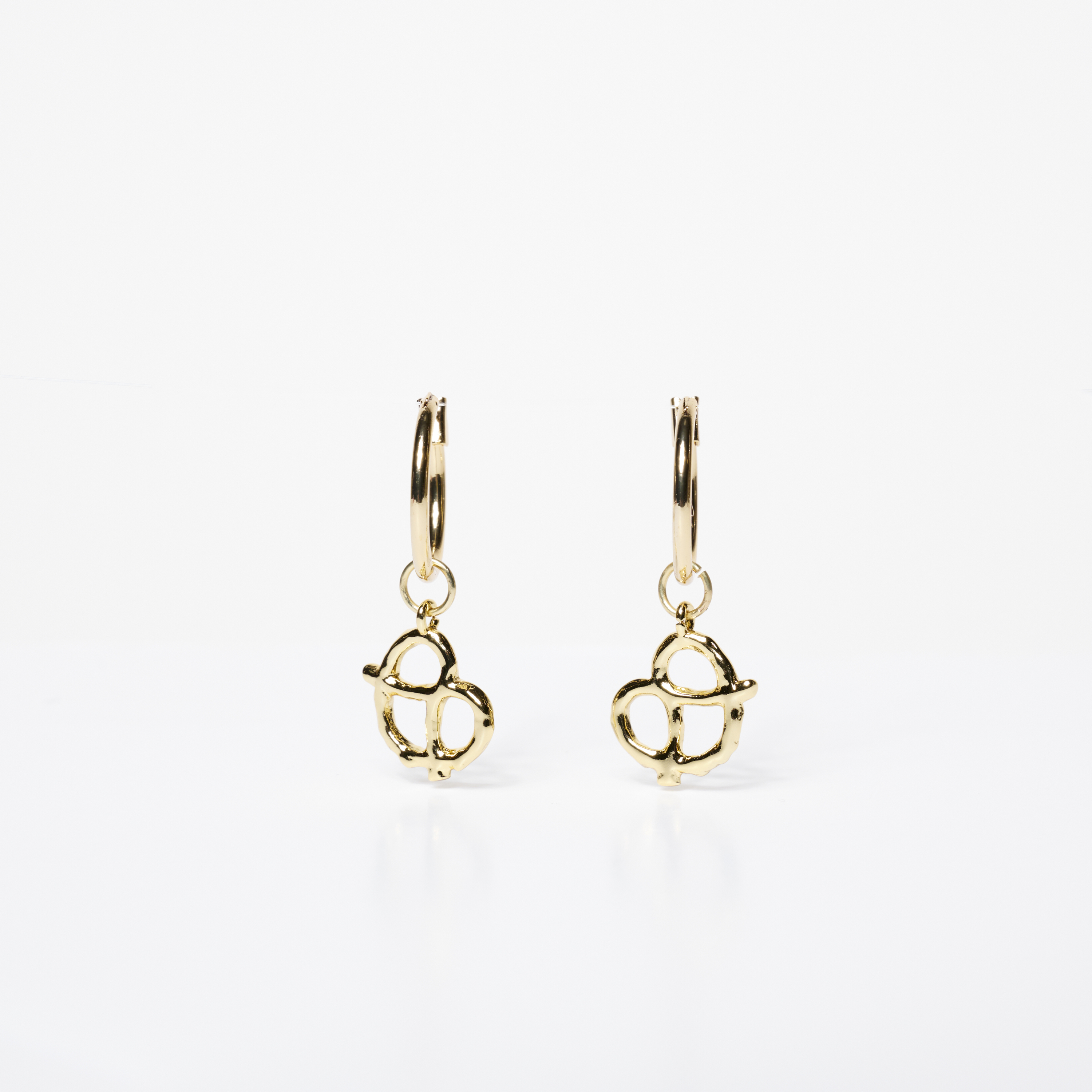 Gold Pretzel Earrings by GeoMetric Gem - Philadelphia Museum of