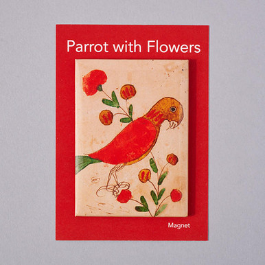 Pennsylvania German Parrot with Flowers Magnet