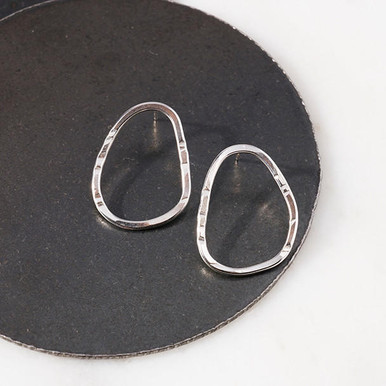 Sterling Large Circle Studs by Niki Leist