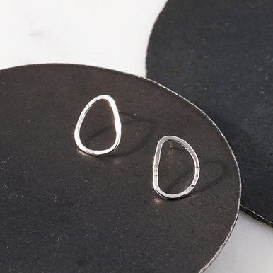 Sterling Small Circle Studs by Niki Leist