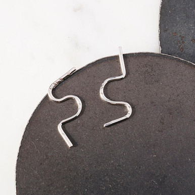 Sterling Squiggle Studs by Niki Leist