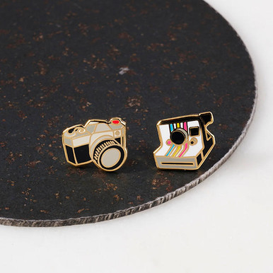 Mismatched Camera Earrings