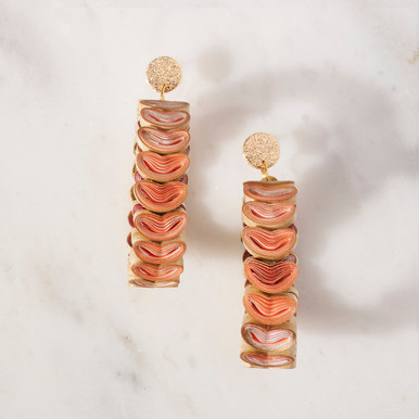 Two-Tone Hoop Quilled Paper Earrings by Julie Pierre
