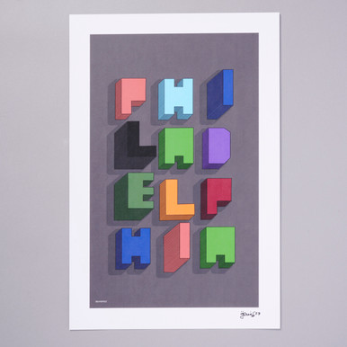 Philadelphia Block Print by G+RIZZ