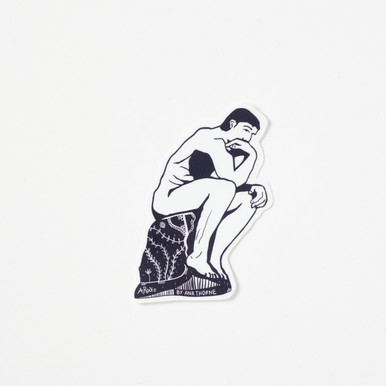 Rodin Thinker Sticker by Ana Thorne