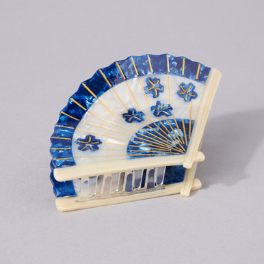 Hand-Painted Fan-Shaped Hair Claw