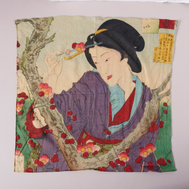 Yoshitoshi 'Tei of Shimbashi by Plum Tree' Bandana