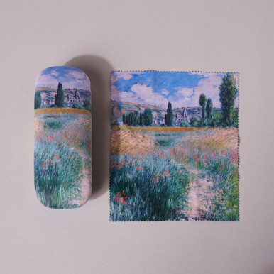 Monet Path on the Island of Saint Martin, Vetheuil Eyeglass Case and Lens Cloth