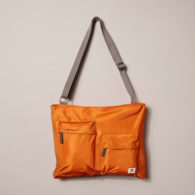 Moorgate Nylon Large Messenger in Burnt Orange