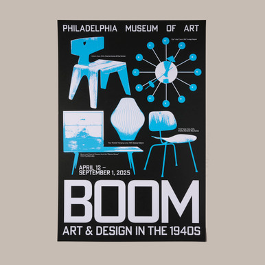 BOOM Art & Design in the 1940s 24" x 36" Screenprint Exhibition Poster