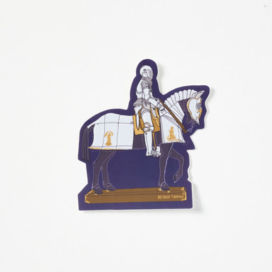 Horse and Man Armor Sticker by Ana Thorne