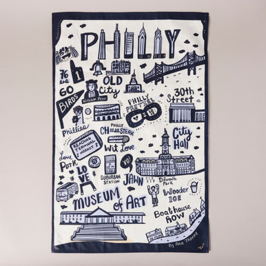 Philly Handmade Dishtowel by Ana Thorne